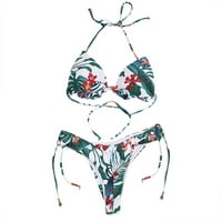 Ženski novi modni seksi dvodijelni kupaći kostim s otvorenim leđima s naramenicama ženski bikini kupaći kostim