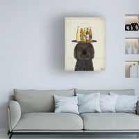 FAB FUNKY 'Labradoodle Crno pivo' Canvas Art