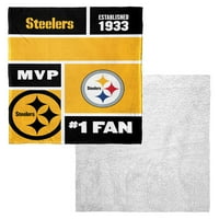 Pittsburgh Steelers NFL ColorBlock Personalizirani svileni dodir Sherpa 50 60 bacaju pokrivač