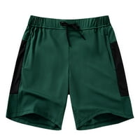 Muške sportske kratke hlače u boji blokirane u boji, Ležerne kratke hlače s vezicama srednjeg struka s džepovima