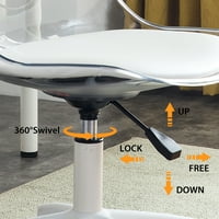 Aukfa ergonomska uredska stolica - Moderna stolica za okretna stol - prozirna