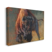 Stupell Industries koji pokreće portret bika muški stoka pozira platno zidna umjetnost Julie T. Chapman