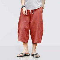 Fule Men casual pamučne platnene kratke hlače dužine joge fitnes vrećale labave hlače