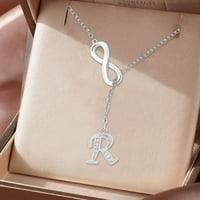 Nakit u obliku srebrne ogrlice s inicijalima za žene srebrne ogrlice za žene ogrlice s inicijalima abecede za