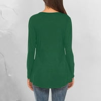 Ženske poslovne casual košulje u zelenoj boji, Novi ženski jednobojni Modni Casual Top s dugim rukavima s dugim