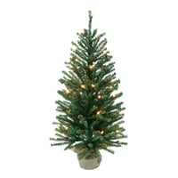 Prethodno osvijetljeno umjetno božićno drvce od smreke od 4 metra s šišarkama i vijencima, zeleno