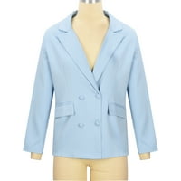 Hesxuno Women Business odjeća solidna boja kaputa s dugim rukavima s dugim rukavima