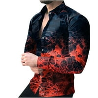 CacomMark pi muške majice s dugim rukavima zazor za proljeće jeseni print kardigan bluza majica