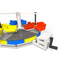 Blokovi: zabava Fair Scrambler vožnja -, set za izgradnju cigle, model zabavnog parka, promovira STEM učenje