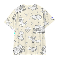 Majica s dinosaurima za dječake i djevojčice, pamučna majica s printom od 3 inča, Majica kratkih rukava za djecu,