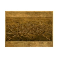 Red Atlas dizajnira 'Somerville NJ 1882' Canvas Art