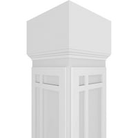 Ekena Millwork 8 W 9'H Obrtsman klasični kvadrat koji nije kočnik San Juan Capistrano Fretwork Column W Mision