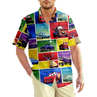Automobili Tema košulja ležerna majice s kratkim rukavima za ljeto s džepom u prsima