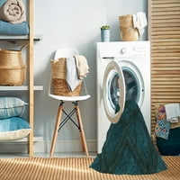 Ahgly Company stroj za pranje za pranje zatvorenog pravokutnog prijelaznog teal zelenog područja prostirke, 7