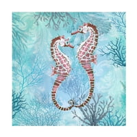 Cora Niele 'Marine Love Seahorses' platno umjetnost
