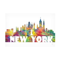 Marlene Watson 'New York New York Skyline mclr 2' Canvas Art