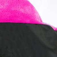 Zimski kaputi za žene, jakna od FAA krzna, labavi mekani vrhovi od 4 inča u svijetlo ružičastoj boji