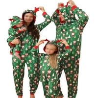 & Božićni obiteljski kompleti pidžama s kapuljačom, klizači, kombinezoni s dugim rukavima, pidžame s patentnim