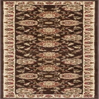 Dobro tkani bezvremenski abbasi orijentalni perzijski smeđi 2'3 7'3 trkač prostirka prostirka