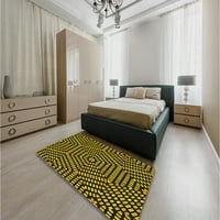 Prostirke za sobe s okruglim uzorkom pčela žute boje, 4 metra