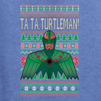 Wild Bobby, Tata, Turtleman Cition Meme Jingle Ružni božićni džemper Men Graphic Tee, Vintage Heather Blue, 5x-veliki