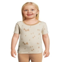 Wonder Nation mališana djevojka u tijesnoj fit, dvodijelni set pidžama, veličina 12m-5t