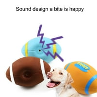 Mekana igračka za ugriz psa u obliku ragbija, za čišćenje zuba, igračka za žvakanje štenaca, savršena za pse