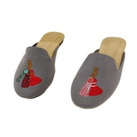 Rotosw ženske ravne sandale memorijske pjenaste pjenaste pjene klizanje na mule ugodno zatvoreni nožni prst casual
