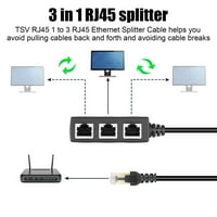 Kabel razdjelnik RJ Ethernet kabel adapter RJ-LAN Ethernet Splitter Pogodan za Cat5, Cat5e, Cat6, Cat7