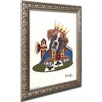 Zaštitni znak likovna umjetnost 'King of Clubs' platno umjetnost Jenny Newland, zlatni ukrašeni okvir