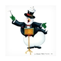 Brenda Harris Tustian 'glazbeni snjegović Maestro' platno umjetnost