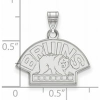 Mali privjesak s NHL logotipom od 10k bijelog zlataBoston Bruins