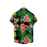 Ljetni crtani cvjetni havaji fantazija Ljetna crtana košulja vitke košulje za unisex