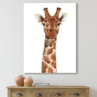 DesignArt 'Izbliza portret platna za seoske kuće Giraffe Xi'