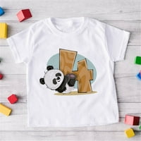 Topovi za malu djecu od 91 inča, ljetne majice kratkih rukava s uzorkom pande za dječake i djevojčice, topovi