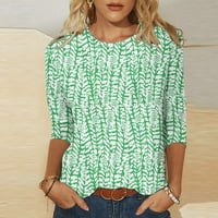 Rasprodaja, košulje za žene ispod 10 dolara, jesenska majica s cvjetnim vratom, zelene bluze za žene u poslovnom