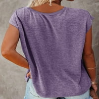 Ljetna rasprodaja, ženske Ležerne majice s izrezom u obliku slova A, jednobojni osnovni vrhovi, ženska široka