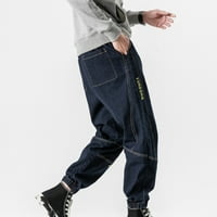 Muška klasična Keper radna odjeća širokog kroja, teretne hlače za borbenu sigurnost, plava;