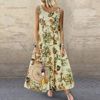 Kratke ljetne haljine, ženska ležerna ljetna haljina s cvjetnim printom, jesenske tematske haljine za žene