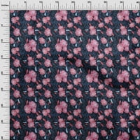 Jednobojni pamučni Poplin svijetloplava tkanina s cvjetnim printom materijal za šivanje tkanina s otiskom širine