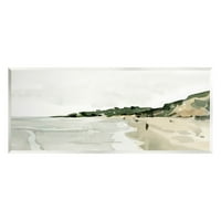 Stupell Industries Ljetna obala daleka plaža obala Slika Umjetnost Umjetnička umjetnost, dizajn Emma Caroline
