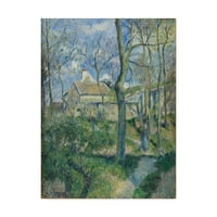 Zaštitni znak likovna umjetnost 'Put do Les Pouilleu Pontoise' platno umjetnost Camille Pissarro