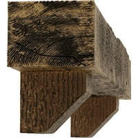 Ekena Millwork 6 H 10 d 72 W grubo pilana kamin mantel komplet s Ashford Corbels, prirodni zlatni hrast