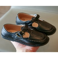 Dječje lagane baletne cipele s čarobnom vrpcom, školske udobne kožne cipele za djevojčice s okruglim nožnim prstima