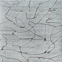 Moderni sivi tepih od 9.20 inča s granitnom geometrijom, 9.12 inča
