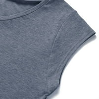 Ljetne ženske majice, ležerni vrhovi kratkih rukava s izrezom u obliku slova u, obične Ležerne košulje, široka