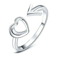 Prstenovi za žene Pokloni za Majčin dan Ženska Moda Minimalistički vrh strijele u obliku srca Kreativni otvoreni