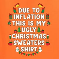 Wild Bobby, smiješna politika Inflacija Ugly džempera Tee Božić Unise Crewneck Graphic Sweamric, Orange, Medium