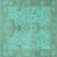 Tradicionalni tepisi u svijetloplavoj boji, kvadrat 7 stopa