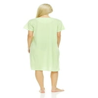 Ženske spavaćice s kratkim rukavima, ženske spavaćice i pidžame u zelenoj prevelikoj boji